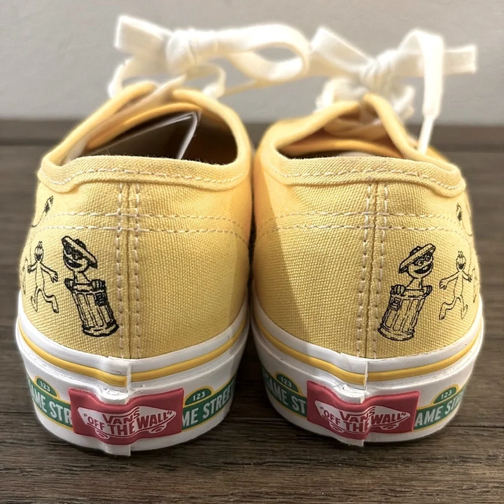 EUC [Vans] Sesame Street Family Yellow Tennis Shoes Sneakers Ladies 5 = Kids 3.5 - Picture 7 of 13